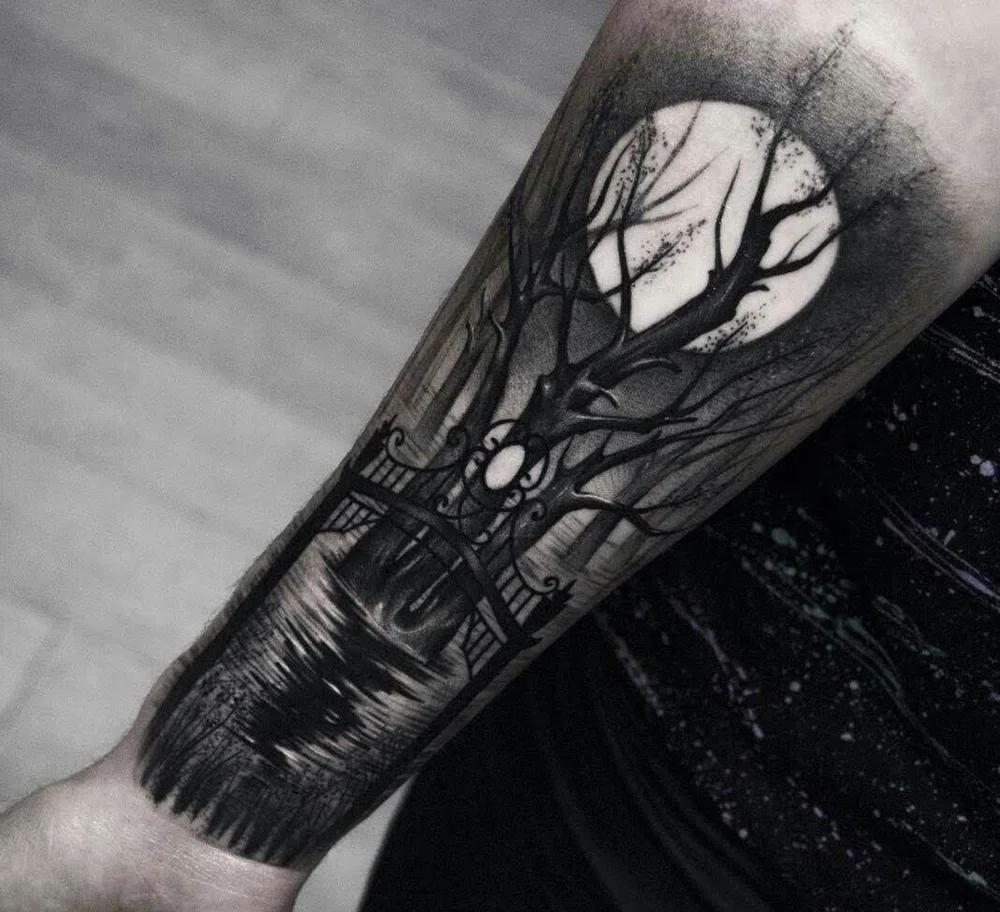 50 Beautiful White on Black Tattoos