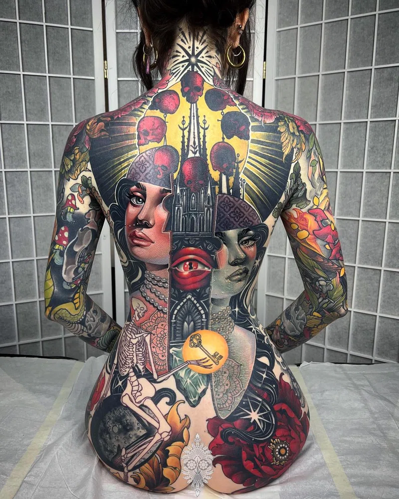 Kat Abdy artista británica destacada en el tatuaje en color