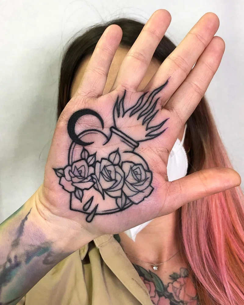 All about my PALM TATTOOS (+ 4 year update) - YouTube