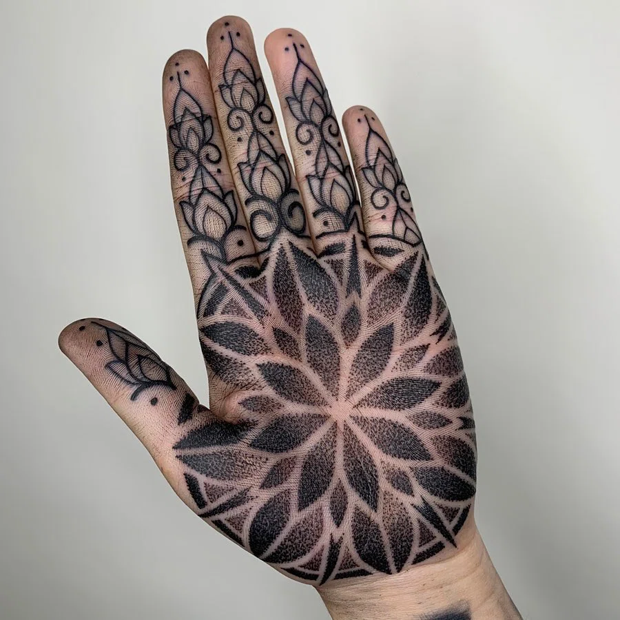 Fresh v. 3 Year Old Palm Traditional Tattoo : r/agedtattoos