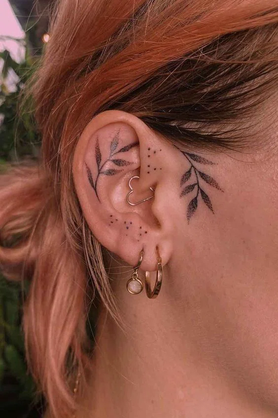 Are ear tattoos the new statement accessory? From Rihanna to Cara  Delevingne inner-lobe inking takes hold | Daily Mail Online