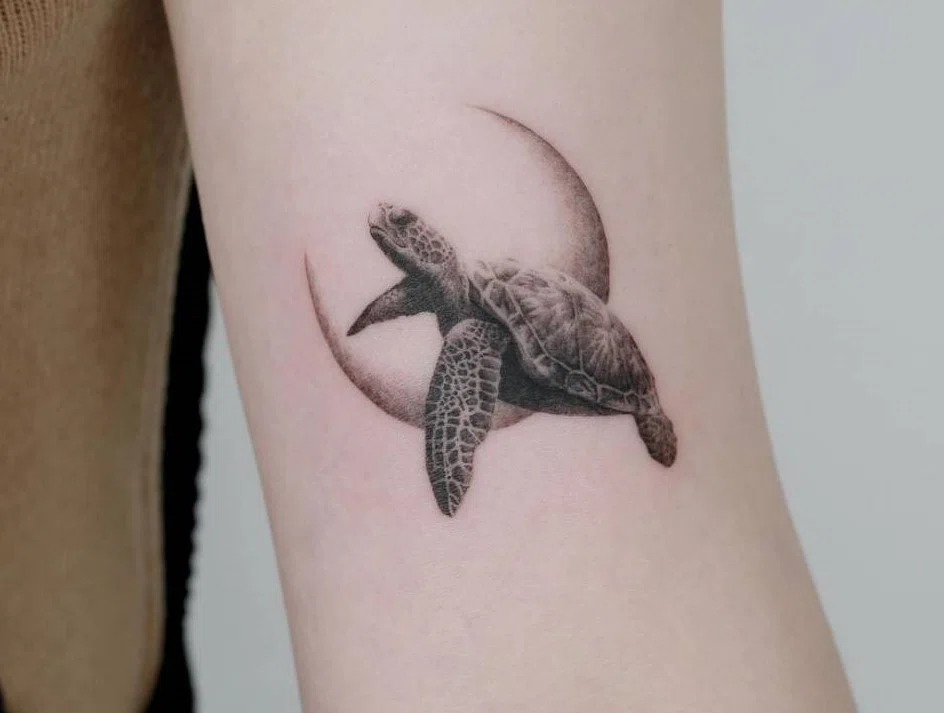 tatuaje de una tortuga marina